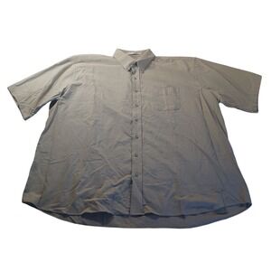 Forsyth Short‎ Sleeve Button Down Shirt Mens 3XL Tan Minimalist Preppy Old Money